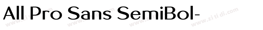 All Pro Sans SemiBol字体转换